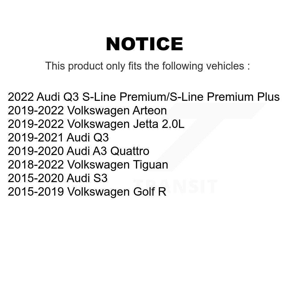Front Rear Ceramic Brake Pads Kit For Volkswagen Tiguan Jetta Audi Golf R S3 Q3