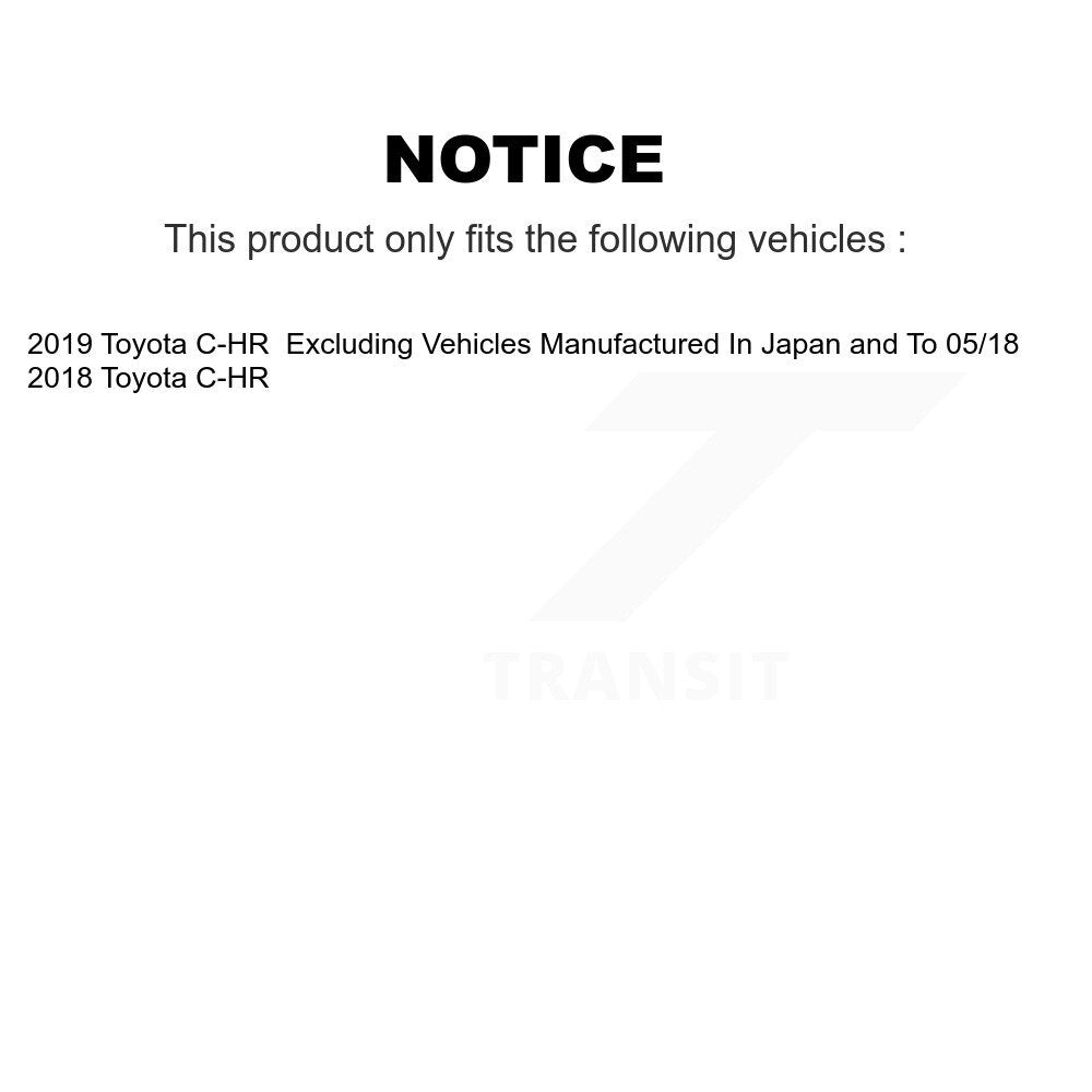 Front Rear Ceramic Brake Pads Kit For Toyota C-HR