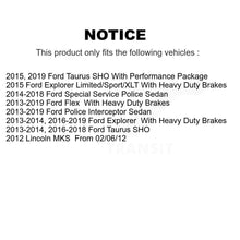 Load image into Gallery viewer, Front Rear Ceramic Brake Pads Kit For Ford Explorer Taurus Flex Police Sedan MKS