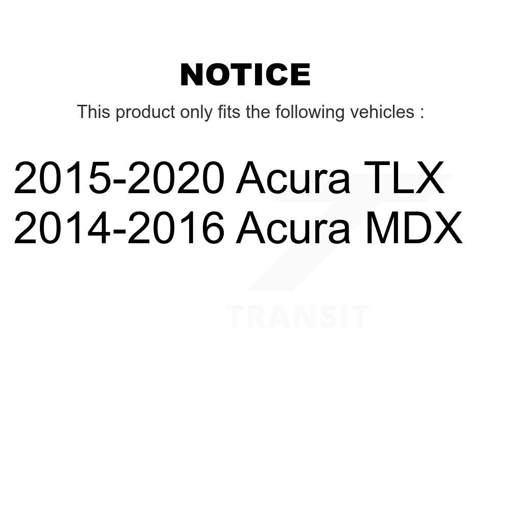 Front Coated Drilled Slotted Disc Brake Rotors Pair For Acura MDX TLX