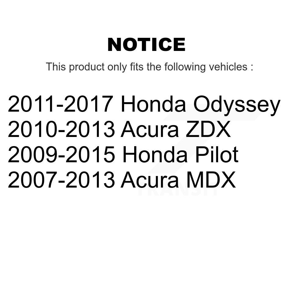 Rear Coat Drill Slot Disc Brake Rotor Pair For Honda Odyssey Pilot Acura MDX ZDX