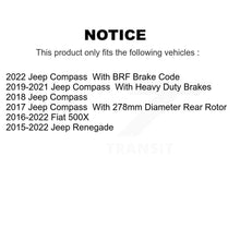 Load image into Gallery viewer, Rear Coated Drill Slot Disc Brake Rotor Pair For Jeep Renegade Compass Fiat 500X