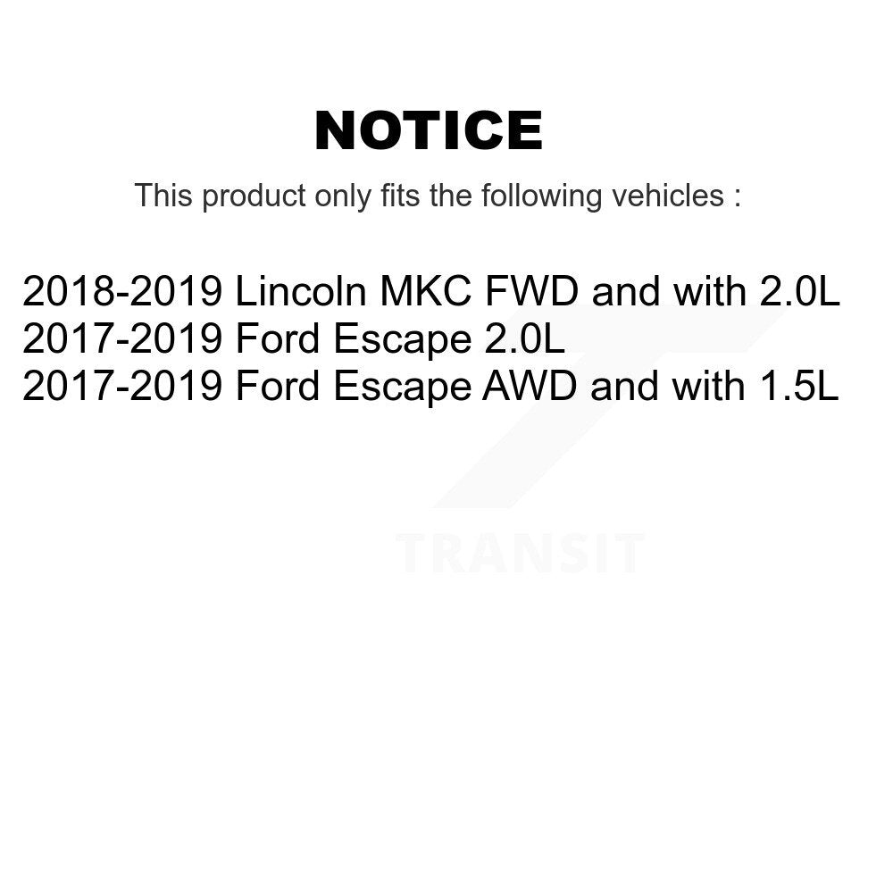 Kit de rotors de frein à disque à fente percée, revêtement avant et arrière, pour Ford Escape Lincoln MKC 