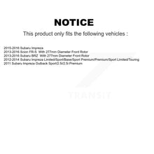 Charger l'image dans la galerie, Front Drilled Slot Brake Rotor Ceramic Pad Kit For Subaru Impreza Scion FR-S BRZ