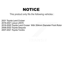 Charger l'image dans la galerie, Front Drilled Slot Brake Rotor &amp; Ceramic Pad Kit For Toyota Tundra Sequoia Lexus