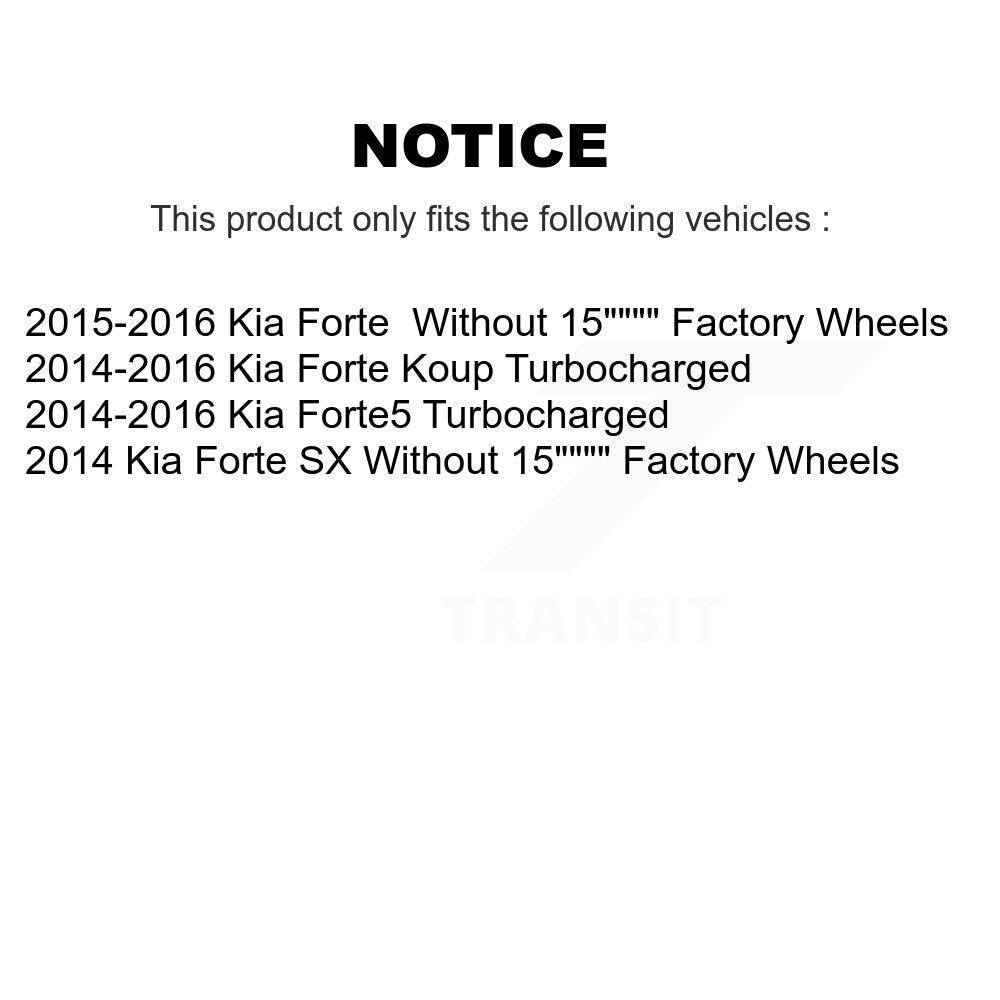 Front Coat Drill Slot Disc Brake Rotor Ceramic Pad Kit For Kia Forte Forte5 Koup