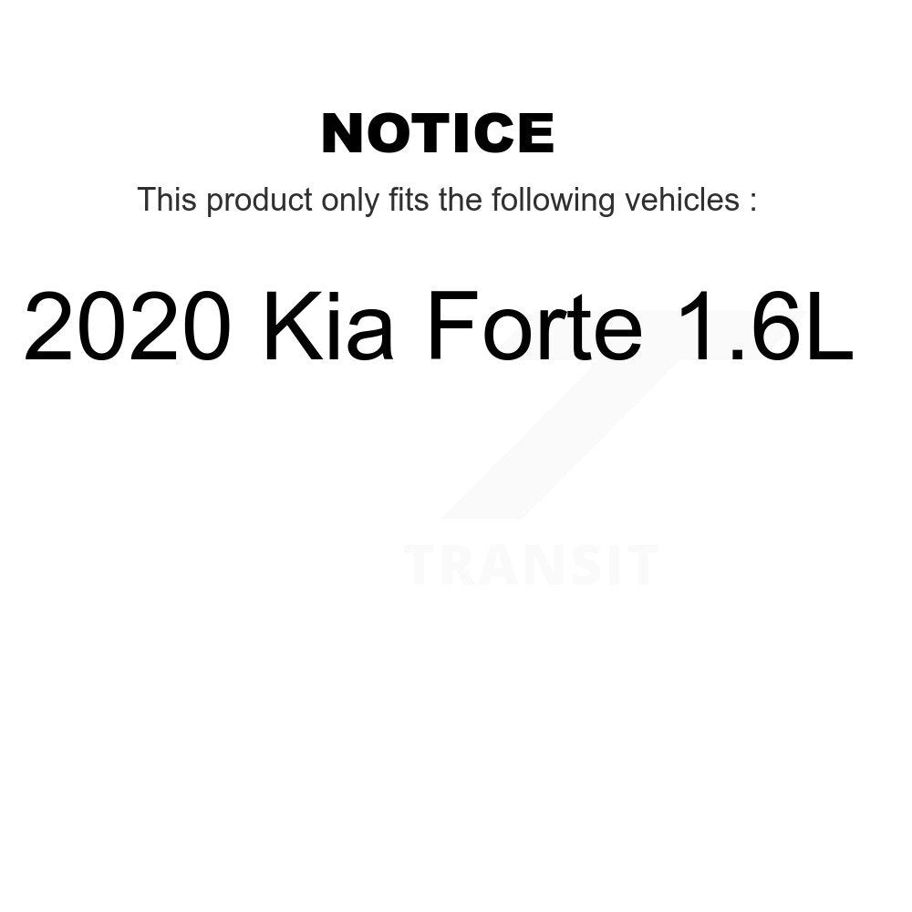 Front Coated Drill Slot Disc Brake Rotor Ceramic Pad Kit For 2020 Kia Forte 1.6L