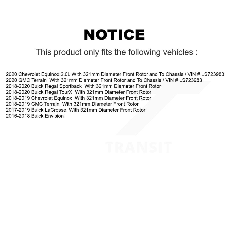 Front Drilled Slot Brake Rotor Ceramic Pad Kit For Chevrolet Equinox GMC Terrain