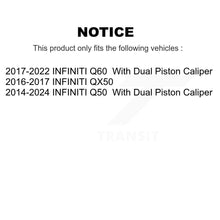 Charger l'image dans la galerie, Front Coat Drill Slot Disc Brake Rotor Ceramic Pad Kit For INFINITI Q50 QX50 Q60