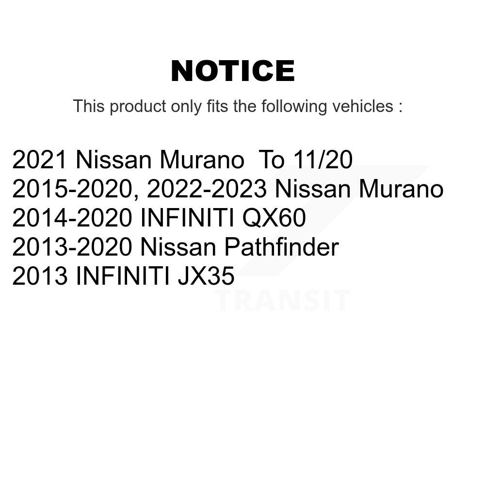 Front Drilled Slot Brake Rotor Ceramic Pad Kit For Nissan Pathfinder Murano QX60