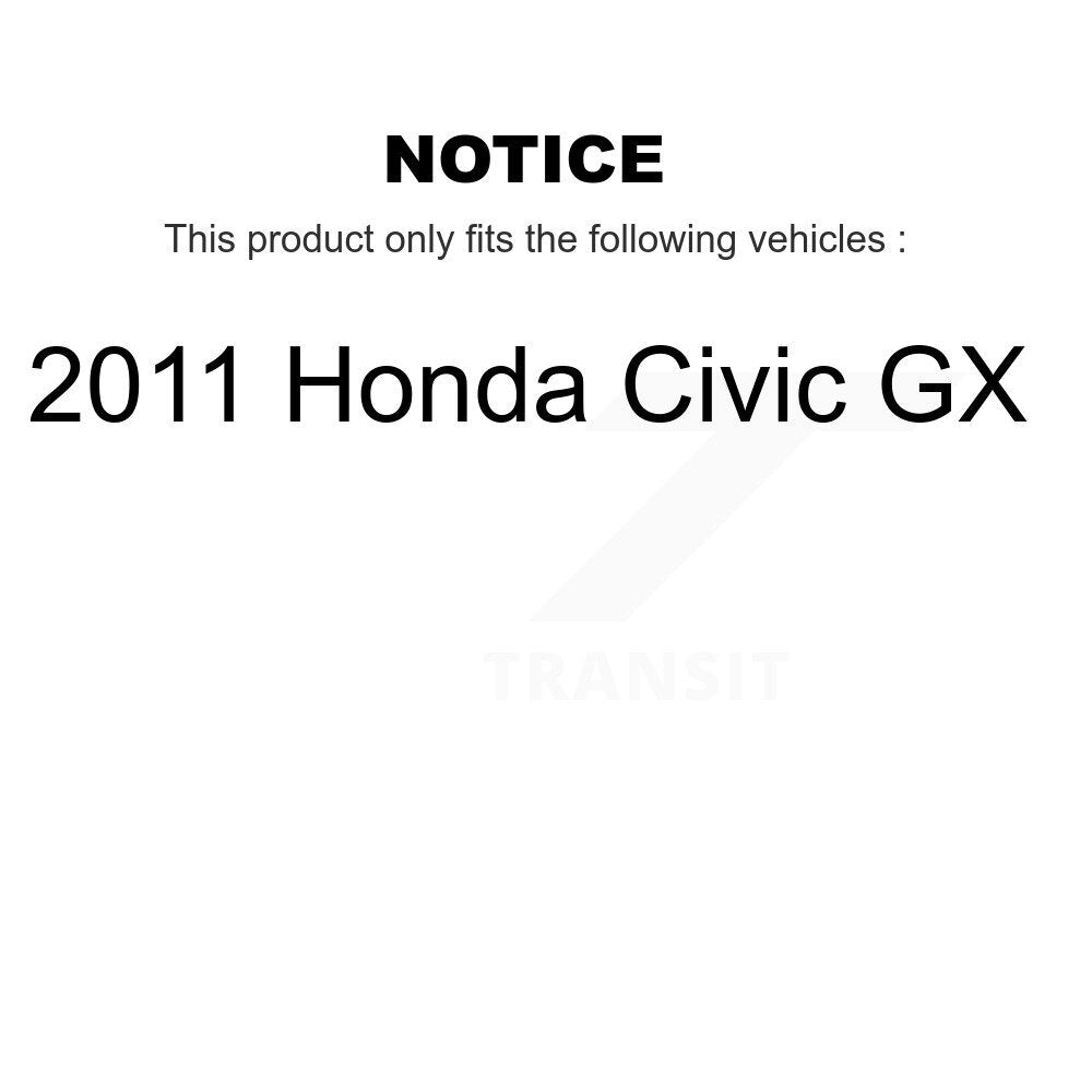 [Front] 2011 Honda Civic GX Performance Drilled & Slotted Brake Rotor & Ceramic Pads Kit For Max Braking