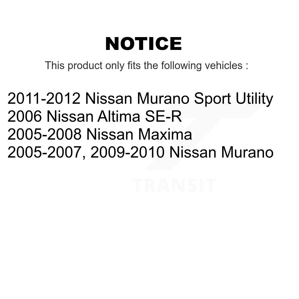 Front Drilled Slot Brake Rotor & Ceramic Pad Kit For Nissan Murano Altima Maxima