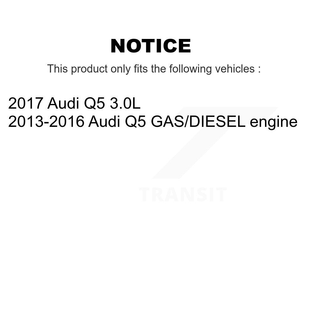Front Coated Drilled Slotted Disc Brake Rotors And Ceramic Pads Kit For Audi Q5