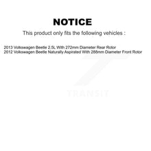 Load image into Gallery viewer, Front Rear Drilled Slot Disc Brake Rotor &amp; Ceramic Pad Kit For Volkswagen Beetle