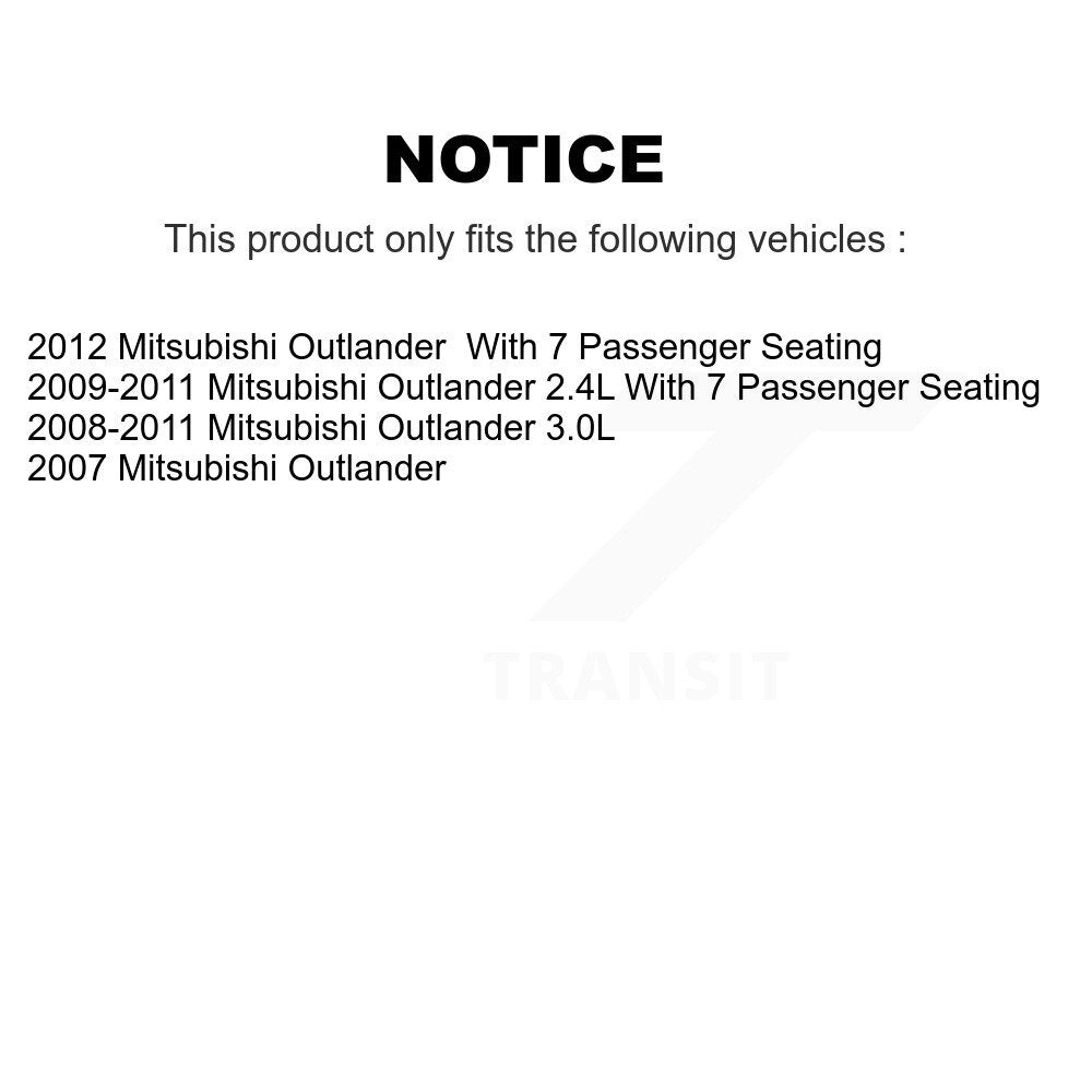 Front Rear Drill Slot Disc Brake Rotors Ceramic Pad Kit For Mitsubishi Outlander