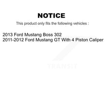 Load image into Gallery viewer, Front Rear Coated Drilled Slot Disc Brake Rotor Ceramic Pad Kit For Ford Mustang