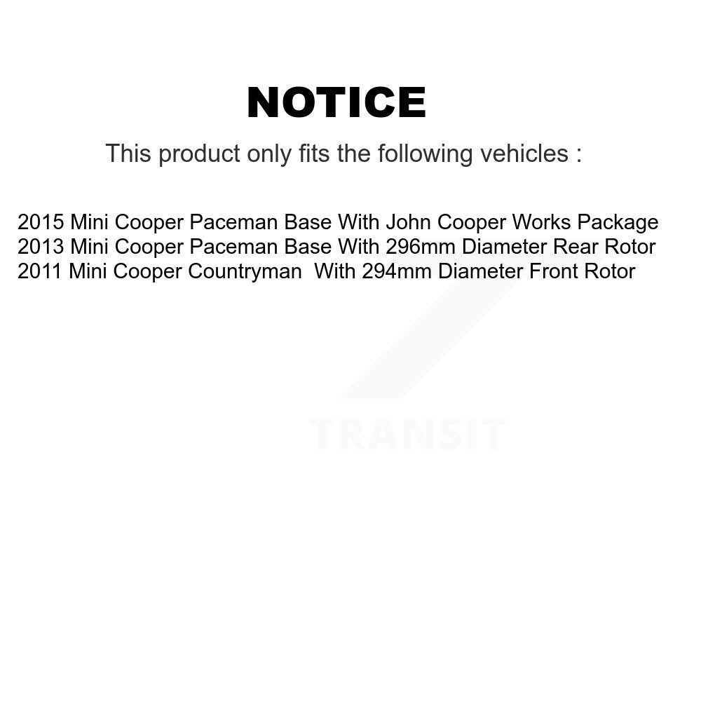 Front Rear Drilled Slot Brake Rotor & Ceramic Pad Kit For Mini Cooper Countryman