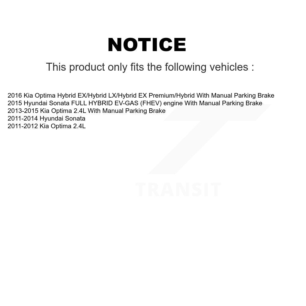 Front Rear Drill Slot Brake Rotors Ceramic Pad Kit For Hyundai Sonata Kia Optima