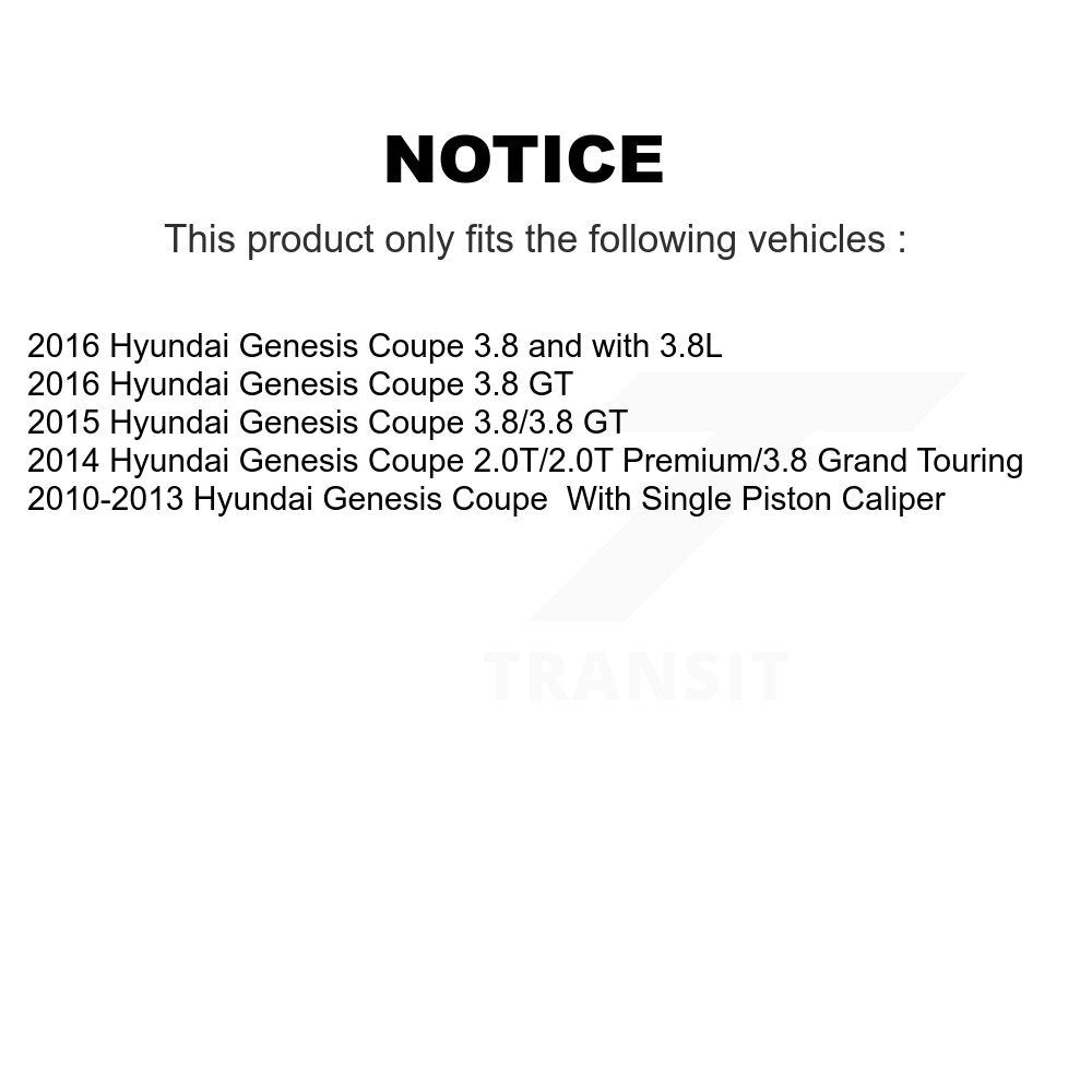 Front Rear Drill Slot Disc Brake Rotor Ceramic Pad Kit For Hyundai Genesis Coupe
