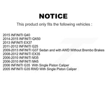 Load image into Gallery viewer, Front Rear Drill Slot Brake Rotors Ceramic Pad Kit For INFINITI G37 G35 M35 350Z