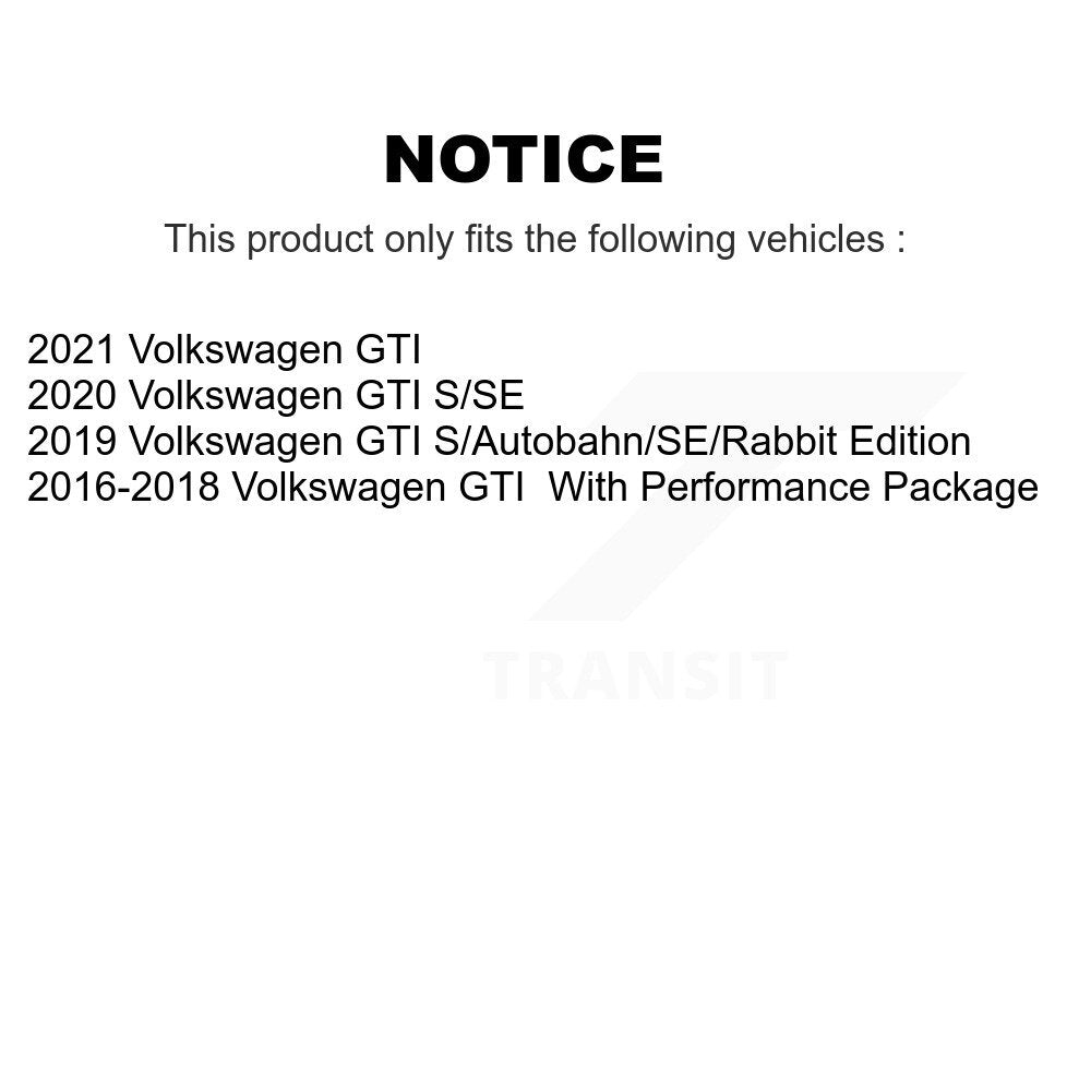 Front Rear Coated Drill Slot Disc Brake Rotor Ceramic Pad Kit For Volkswagen GTI