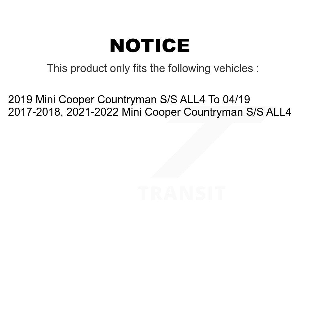 Front Rear Drilled Slot Brake Rotor & Ceramic Pad Kit For Mini Cooper Countryman