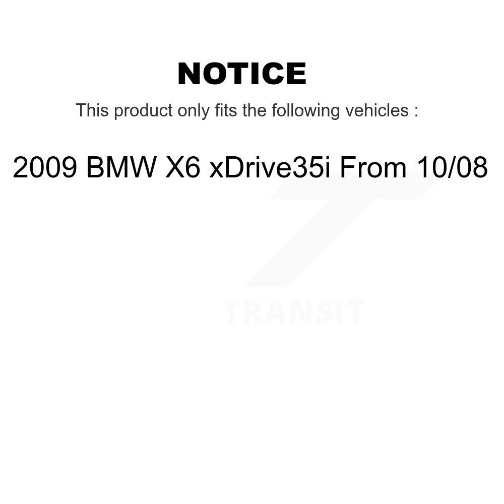 [Front+Rear] 2009 BMW X6 From 10 08 Performance Drilled & Slotted Brake Rotor & Ceramic Pads Kit For Max Braking