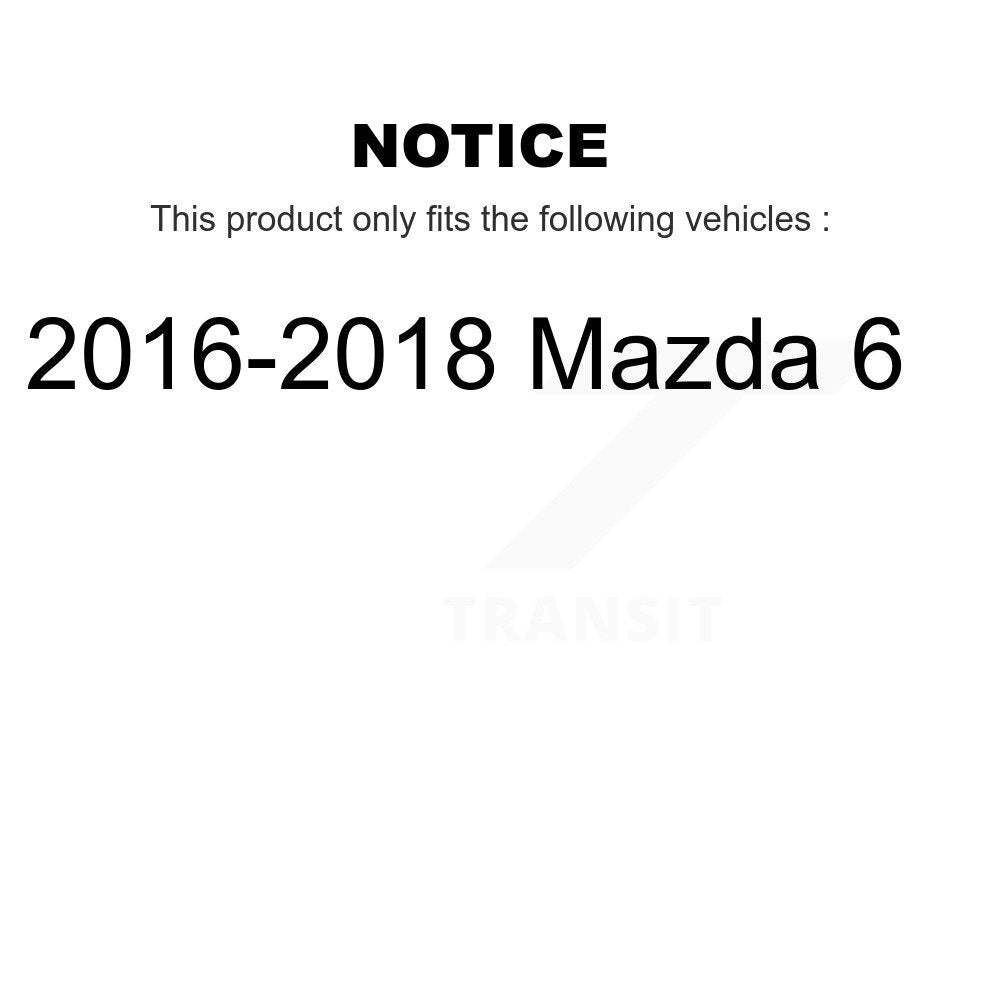 [Front+Rear] 2016-2018 Mazda 6 Performance Drilled & Slotted Brake Rotor & Ceramic Pads Kit For Max Braking