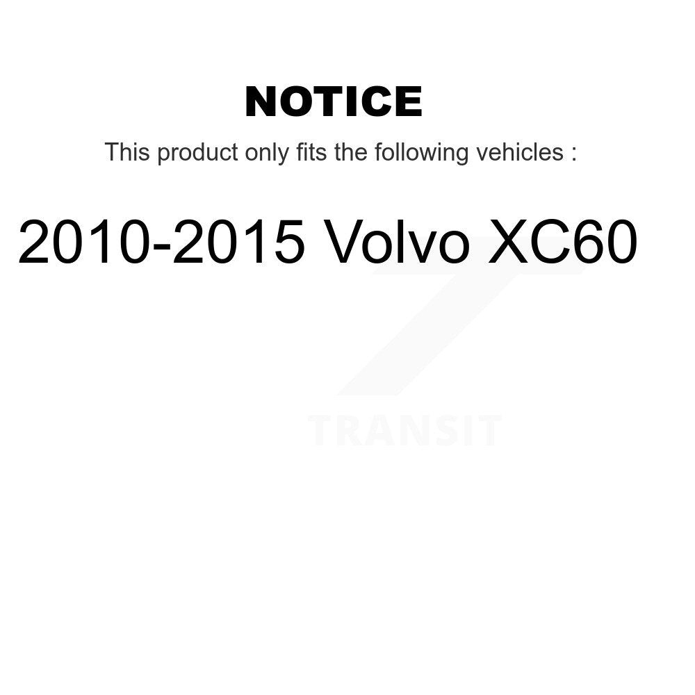 [Front+Rear] 2010-2015 Volvo XC60 Performance Drilled & Slotted Brake Rotor & Ceramic Pads Kit For Max Braking