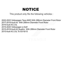 Load image into Gallery viewer, Front Rear Drill Slot Brake Rotor Ceramic Pad Kit For Audi A3 Quattro Volkswagen