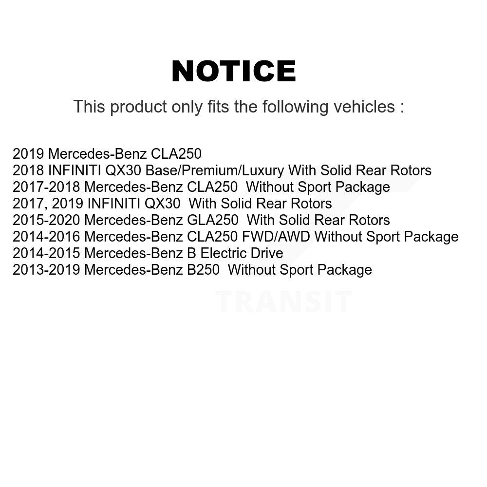 Front Rear Drill Slot Brake Rotors Ceramic Pad Kit For Mercedes-Benz GLA250 QX30