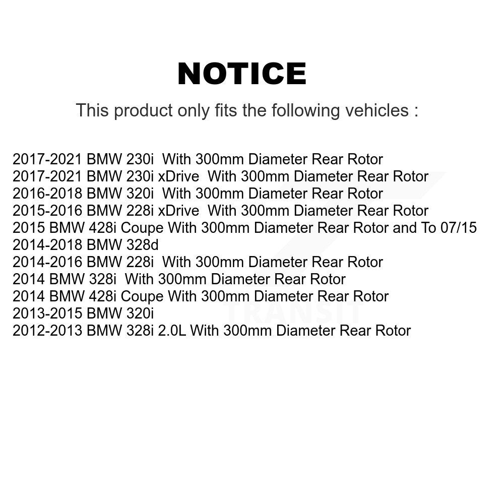 Rear Drilled Slot Brake Rotor & Ceramic Pad Kit For BMW 328i 320i 428i 228i 230i