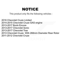 Charger l&#39;image dans la galerie, Rear Drill Slot Brake Rotor Ceramic Pad Kit For Chevrolet Cruze Sonic Buick Trax