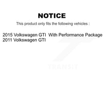 Charger l&#39;image dans la galerie, Rear Coated Drilled Slotted Disc Brake Rotors Ceramic Pad Kit For Volkswagen GTI