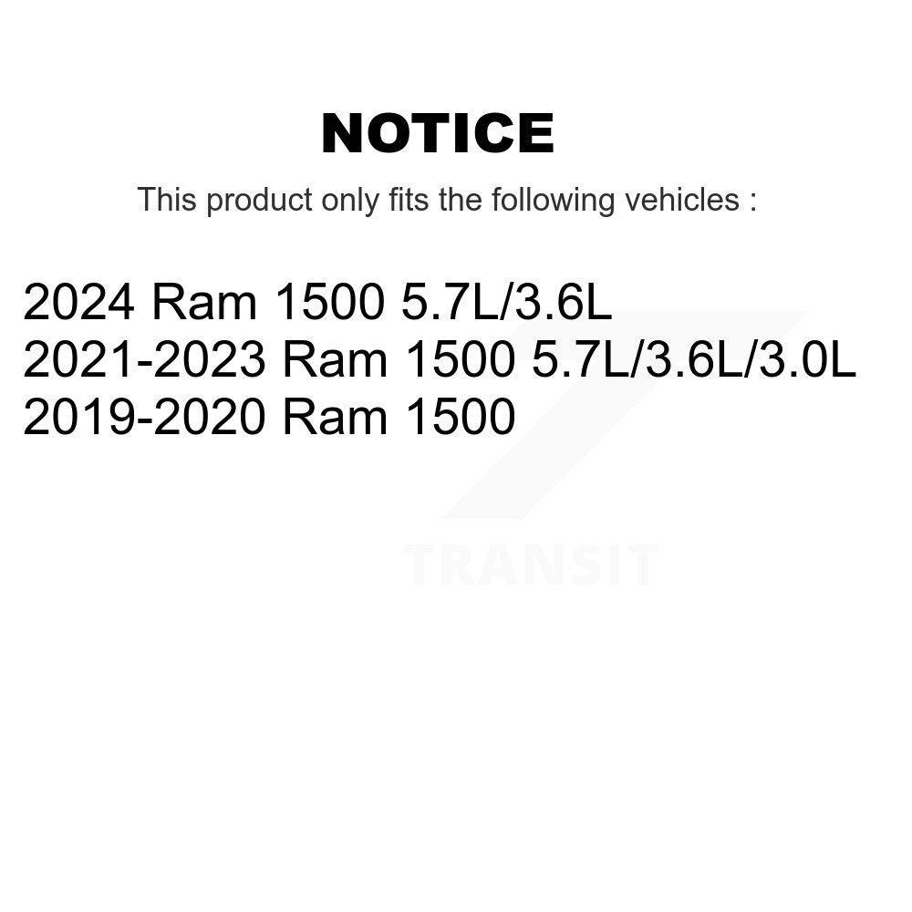 Rear Coated Drilled Slotted Disc Brake Rotors And Ceramic Pads Kit For Ram 1500
