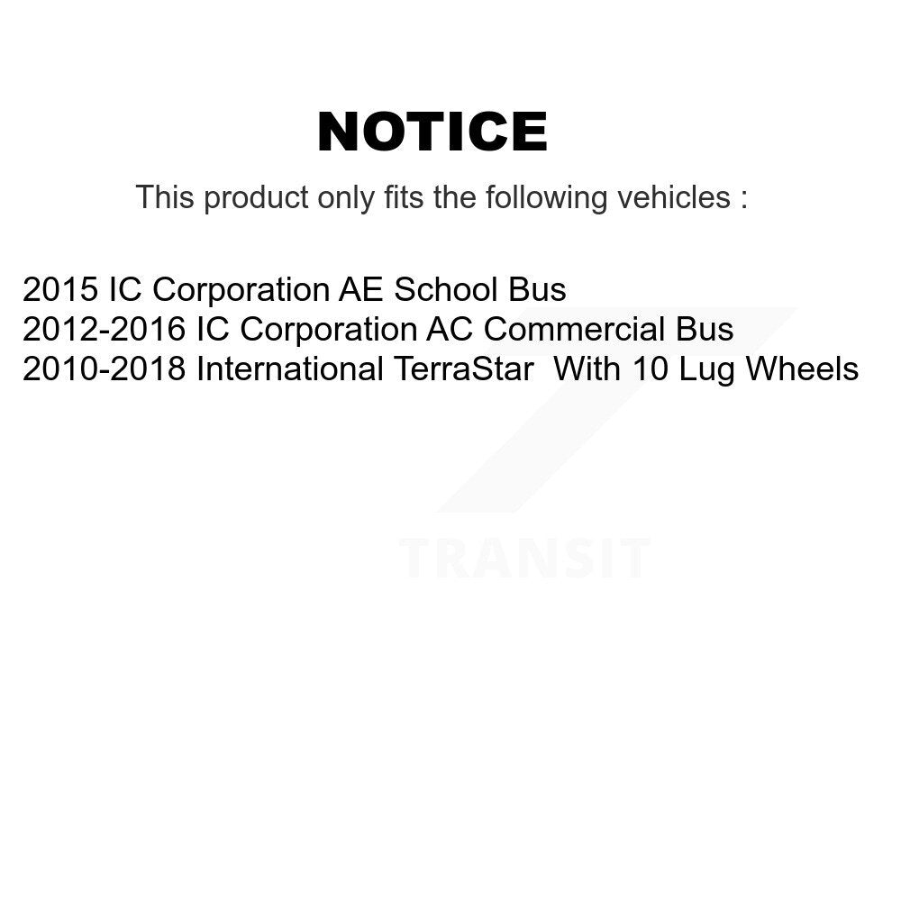 Front Drill Slot Brake Rotor Ceramic Pad Kit For International IC Corporation AE