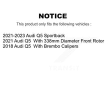 Charger l'image dans la galerie, Front Coated Drilled Slot Disc Brake Rotor Ceramic Pad Kit For Audi Q5 Sportback