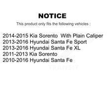 Charger l&#39;image dans la galerie, Rear Drilled Slot Brake Rotors Ceramic Pad Kit For Hyundai Santa Fe Sport Kia XL