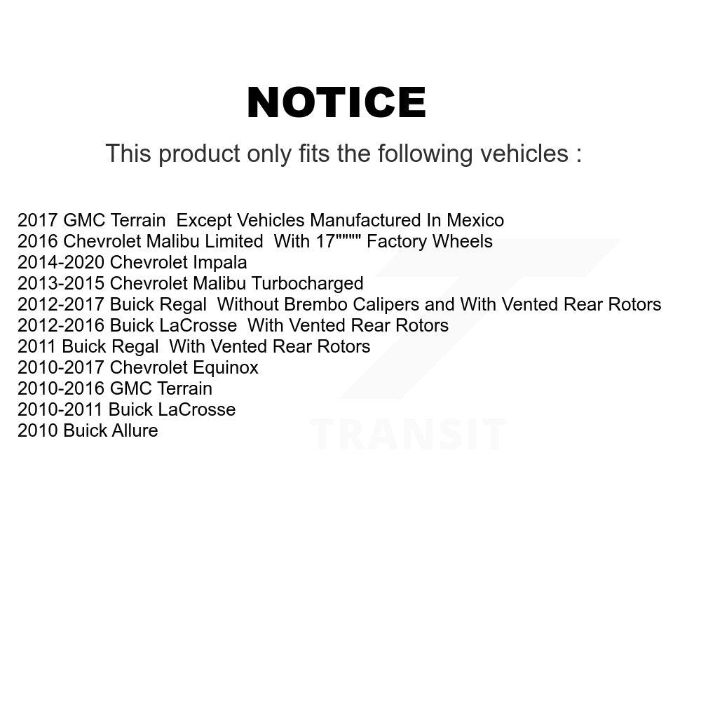 Front Drilled Slot Brake Rotor Ceramic Pad Kit For Chevrolet Equinox GMC Terrain