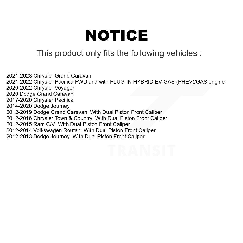 Kit de plaquettes en céramique pour Rotors de frein à fente avant, pour Dodge Grand Caravan Chrysler &amp; 