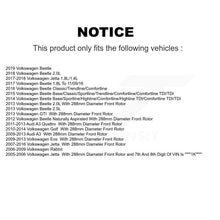 Charger l'image dans la galerie, Front Drill Slot Brake Rotor Ceramic Pad Kit For Volkswagen Jetta Beetle Golf A3