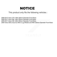 Charger l'image dans la galerie, Front Coated Drilled Slot Disc Brake Rotor Ceramic Pad Kit For Volvo S40 C70 V50