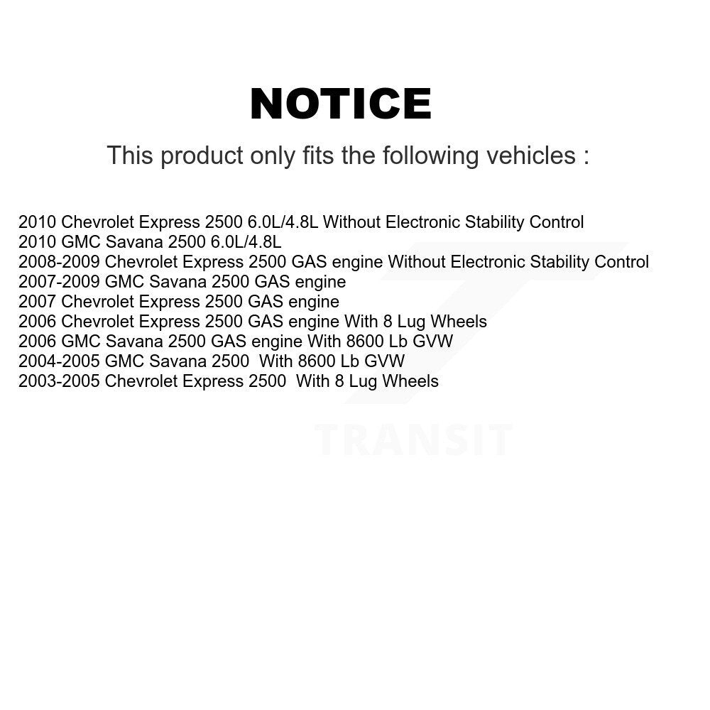 Front Rear Drill Slot Brake Rotor Ceramic Pad Kit For Chevrolet Express 2500 GMC