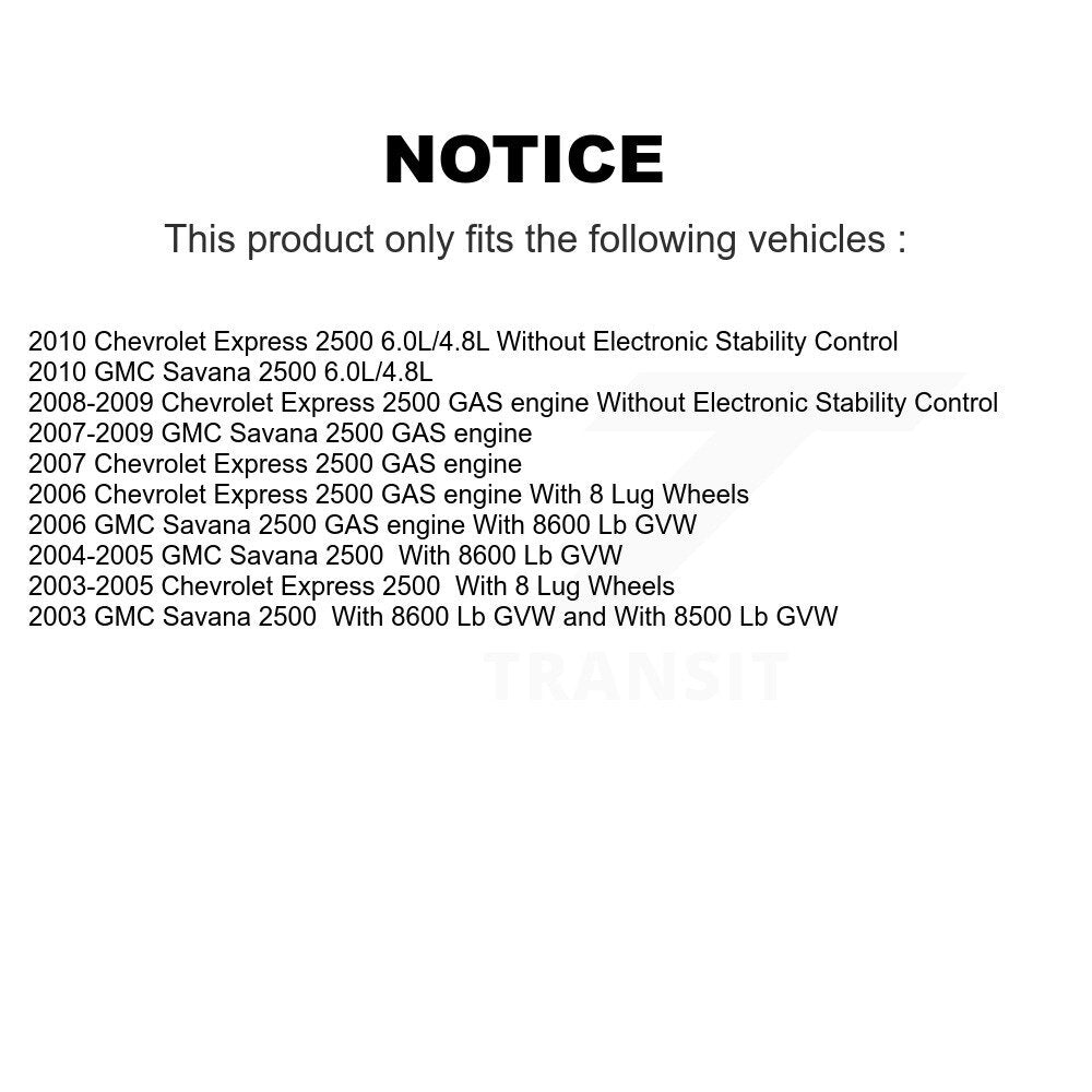 Front Rear Drill Slot Brake Rotor Ceramic Pad Kit For Chevrolet Express 2500 GMC