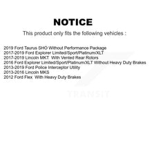 Charger l'image dans la galerie, Front Rear Drilled Slot Brake Rotor Ceramic Pad Kit For Ford Explorer Police MKS