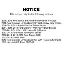 Load image into Gallery viewer, Front Rear Drill Slot Brake Rotors Ceramic Pad Kit For Ford Explorer Taurus Flex