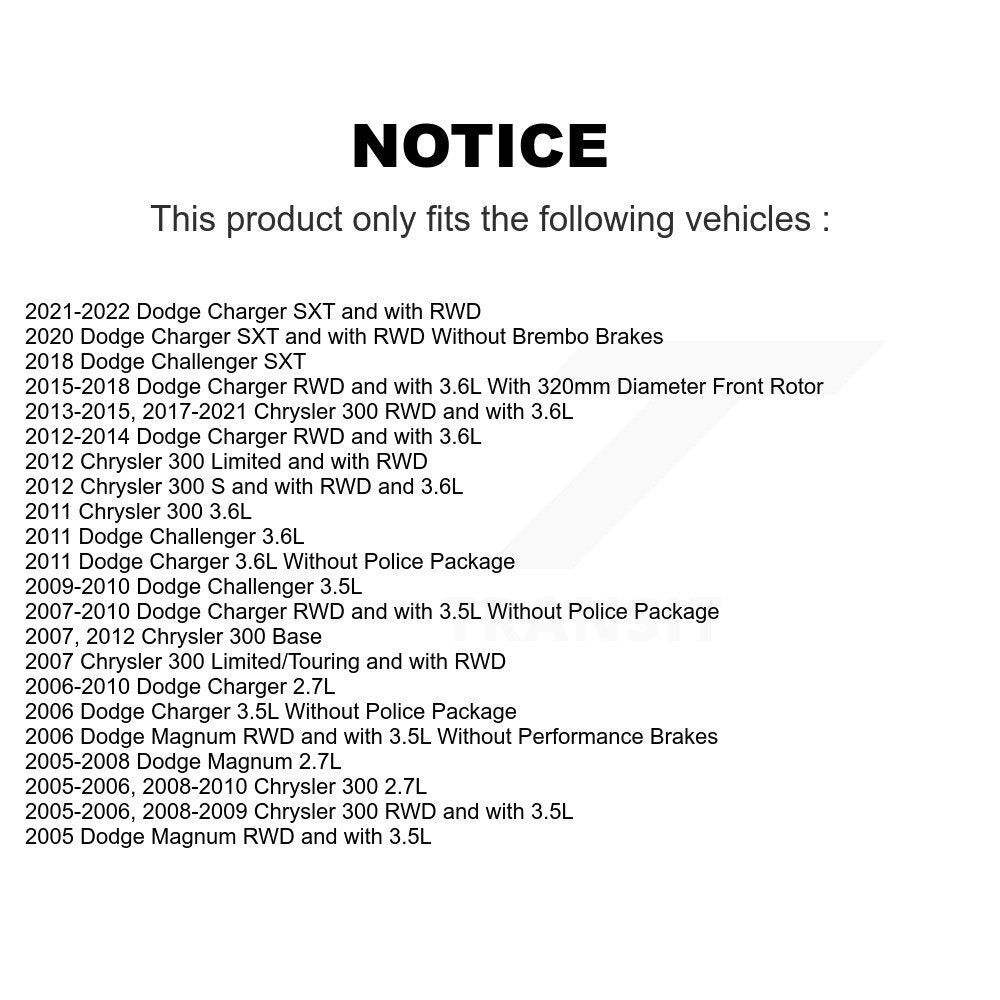 Front Rear Drill Slot Brake Rotor Ceramic Pad Kit For Dodge Charger Chrysler 300