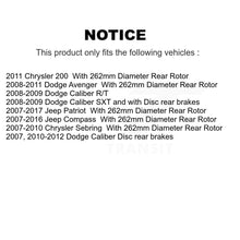 Charger l'image dans la galerie, Front Rear Drill Slot Brake Rotor Ceramic Pad Kit For Jeep Patriot Dodge Compass