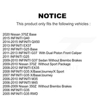 Charger l'image dans la galerie, Front Rear Drill Slot Brake Rotors Ceramic Pad Kit For INFINITI G37 G35 M35 350Z