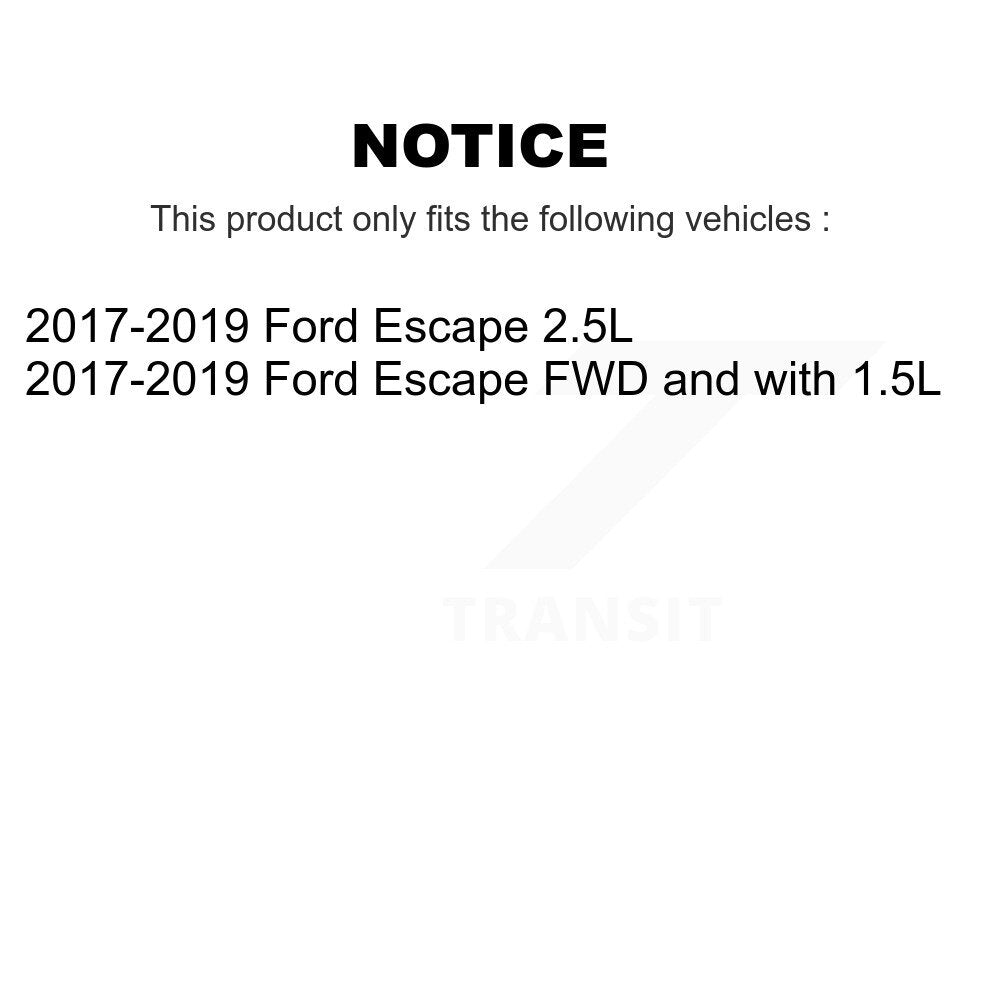 Front Rear Coated Drilled Slotted Disc Brake Rotors And Ceramic Pads Kit For Ford Escape KDT-100339